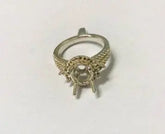 Sterling Silver Semi Mount Ring Setting Round RD Center主石mm - Syzjewelry